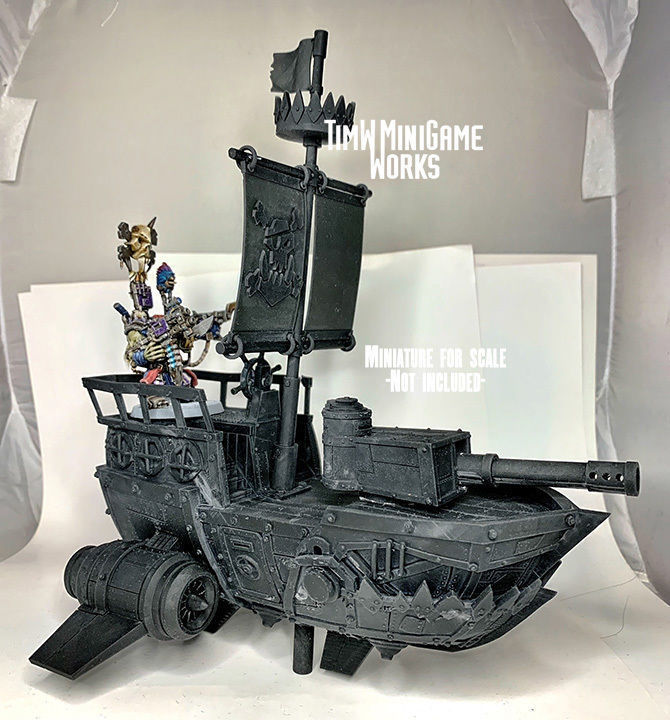Space Orc Pirate Battle Krooza 3D print  for tabletop wargames 3D print model_3