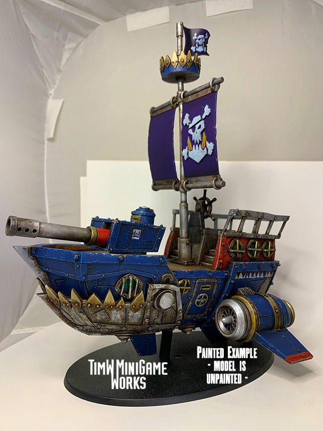 Space Orc Pirate Battle Krooza 3D print  for tabletop wargames 3D print model_7