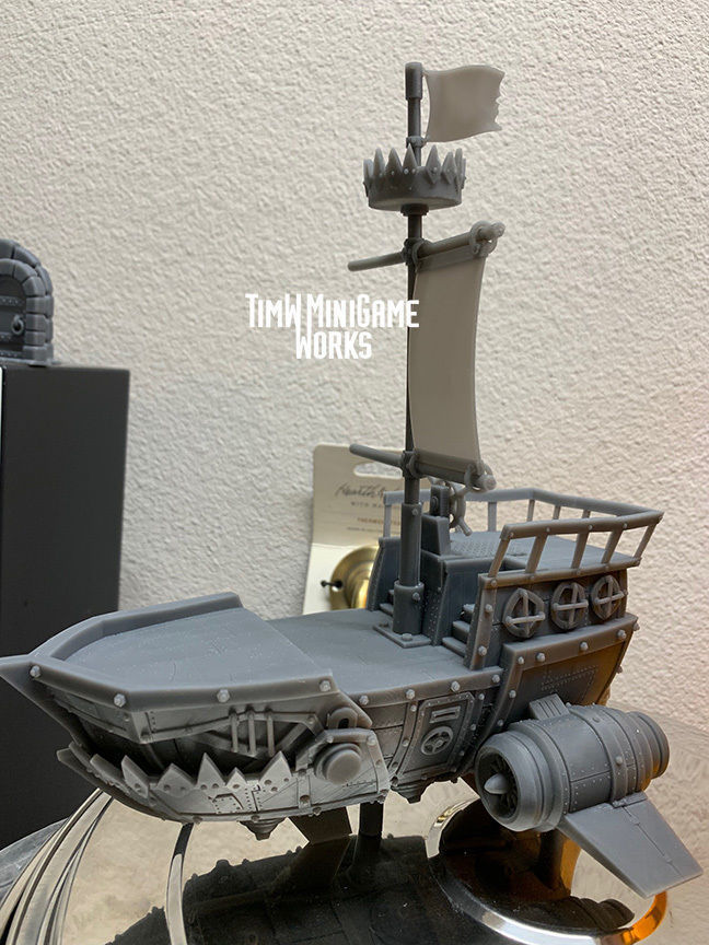 Space Orc Pirate Battle Krooza 3D print for tabletop wargames 3D print model_2