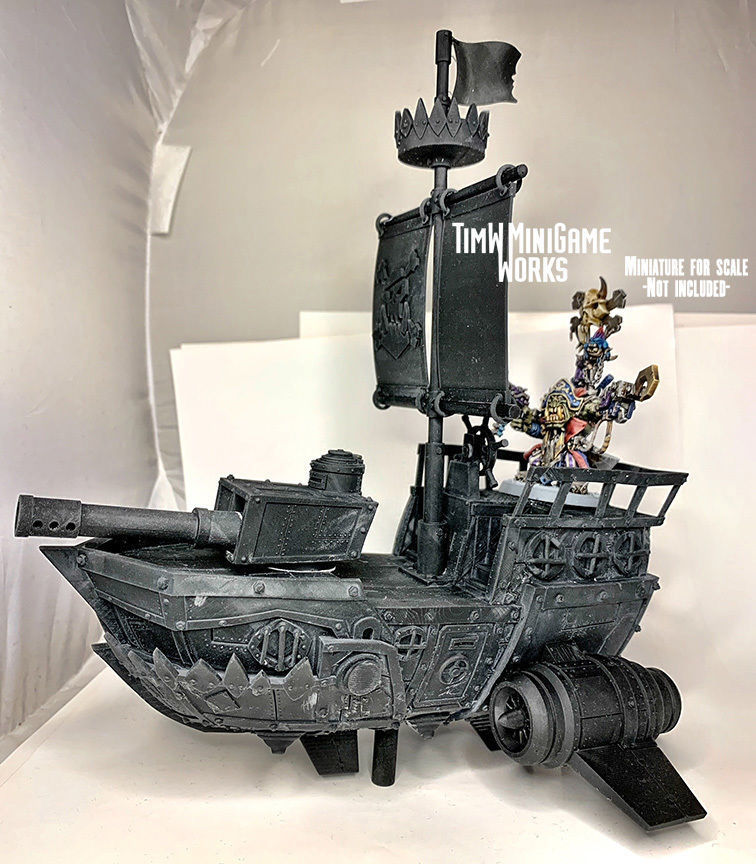 Space Orc Pirate Battle Krooza 3D print  for tabletop wargames 3D print model_4