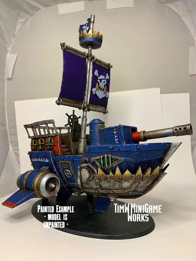 Space Orc Pirate Battle Krooza 3D print  for tabletop wargames 3D print model_8