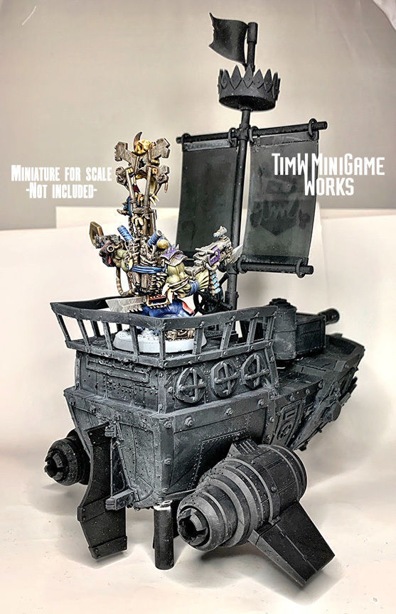 Space Orc Pirate Battle Krooza 3D print  for tabletop wargames 3D print model_5