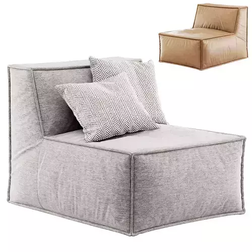 Tommy Lounge Chair and pouf by Milano Bedding