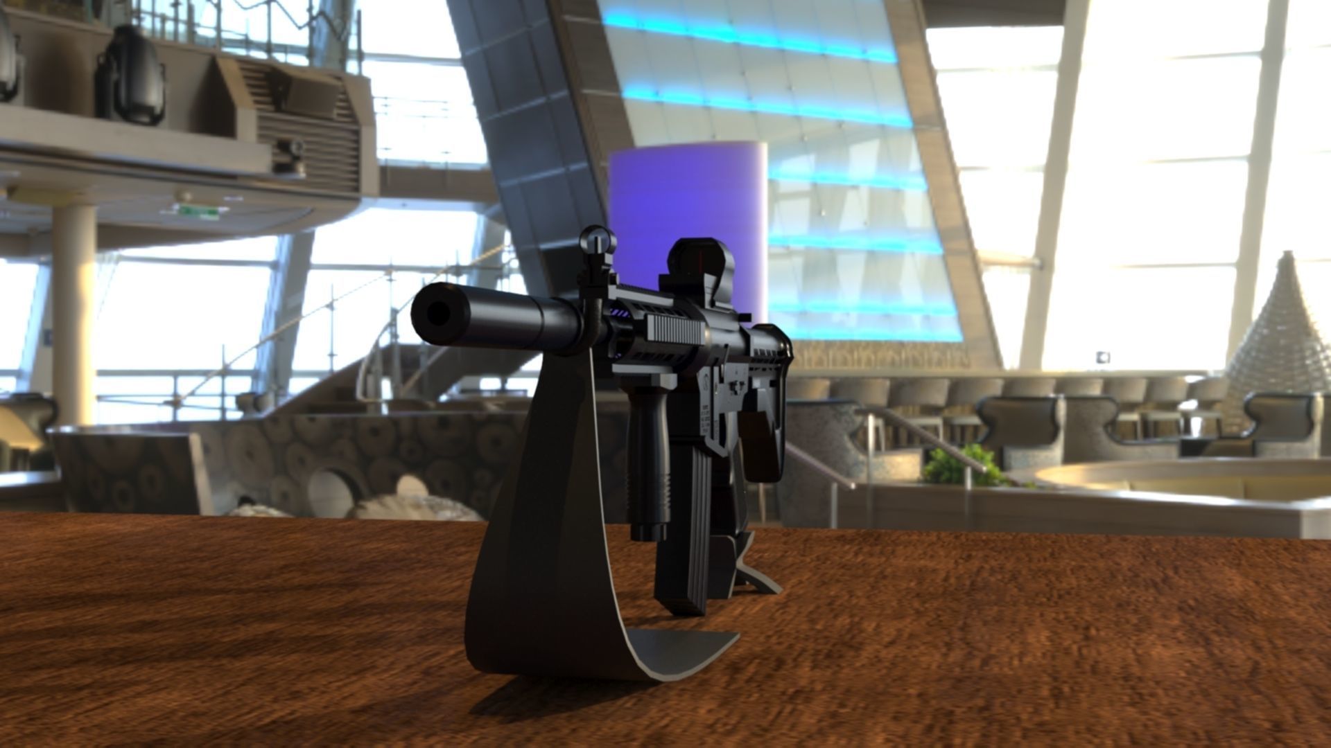 High-Quality M4A1 Assault Rifle 3D Model Low-poly 3D model_33