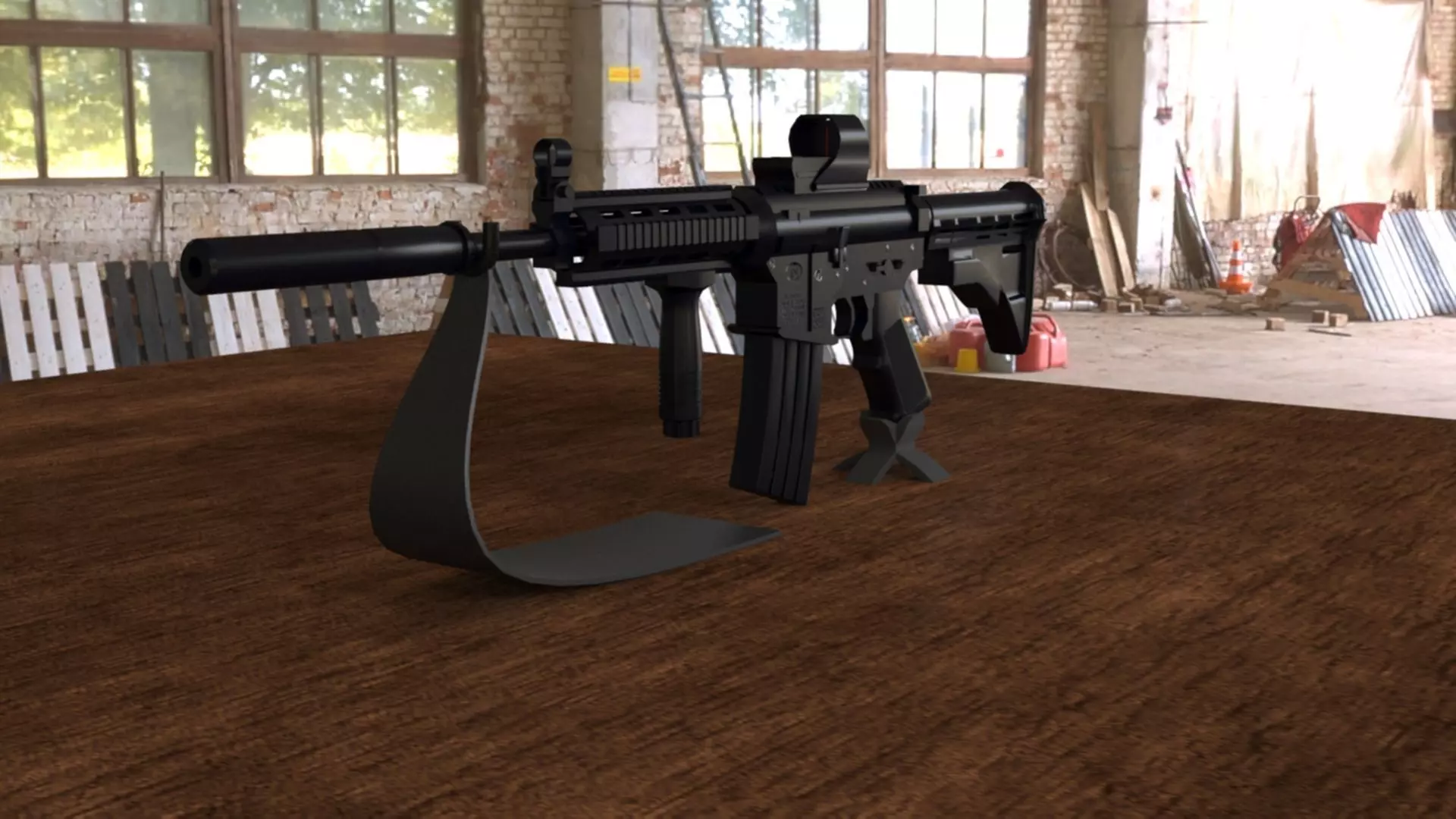 High-Quality M4A1 Assault Rifle 3D Model Low-poly 3D model_0