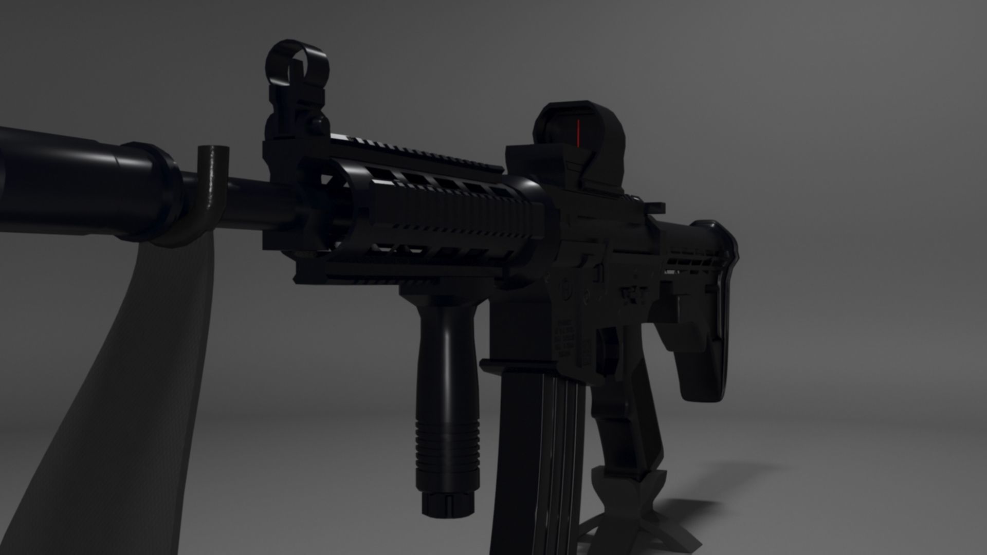 High-Quality M4A1 Assault Rifle 3D Model Low-poly 3D model_17