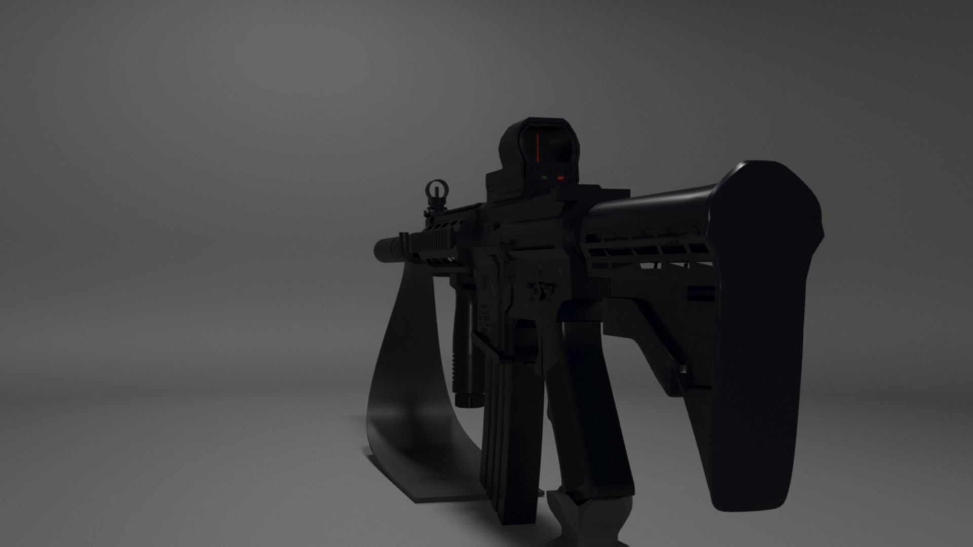 High-Quality M4A1 Assault Rifle 3D Model Low-poly 3D model_29