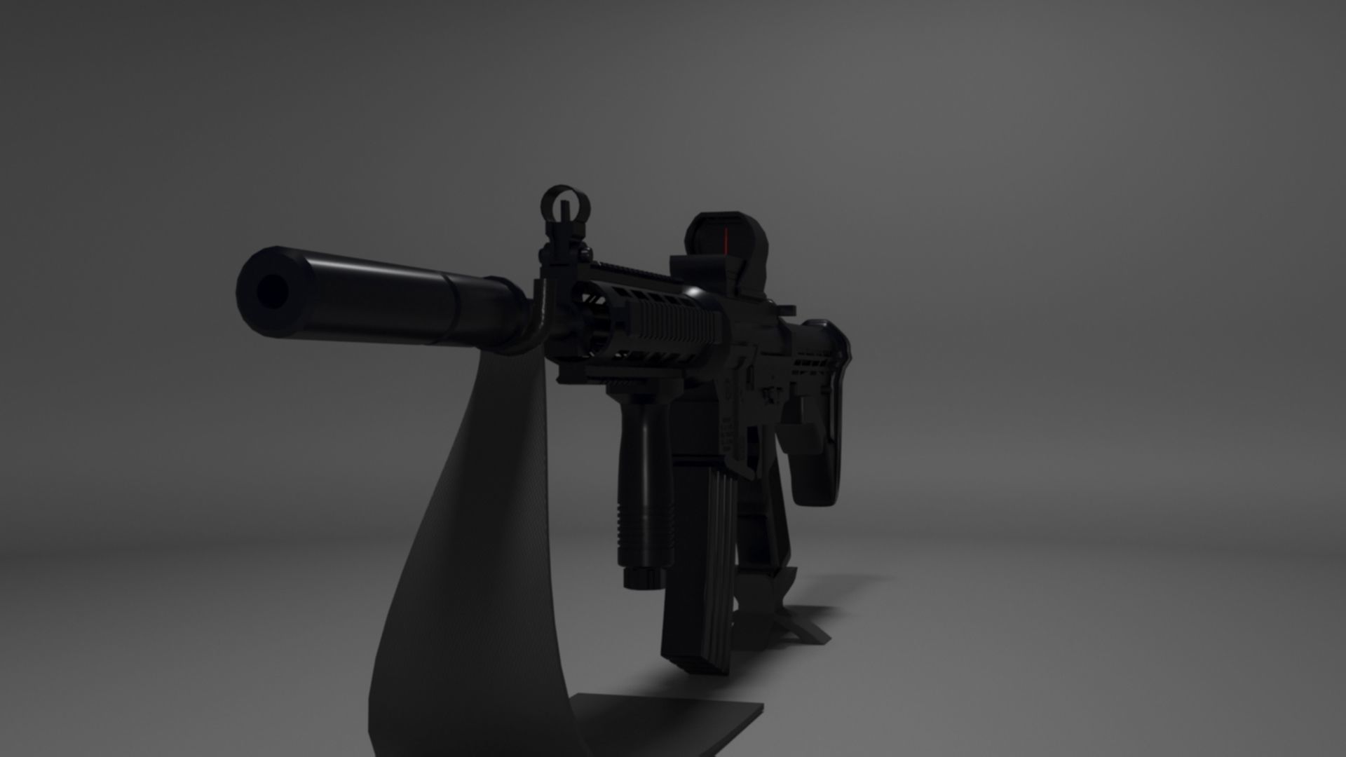 High-Quality M4A1 Assault Rifle 3D Model Low-poly 3D model_14