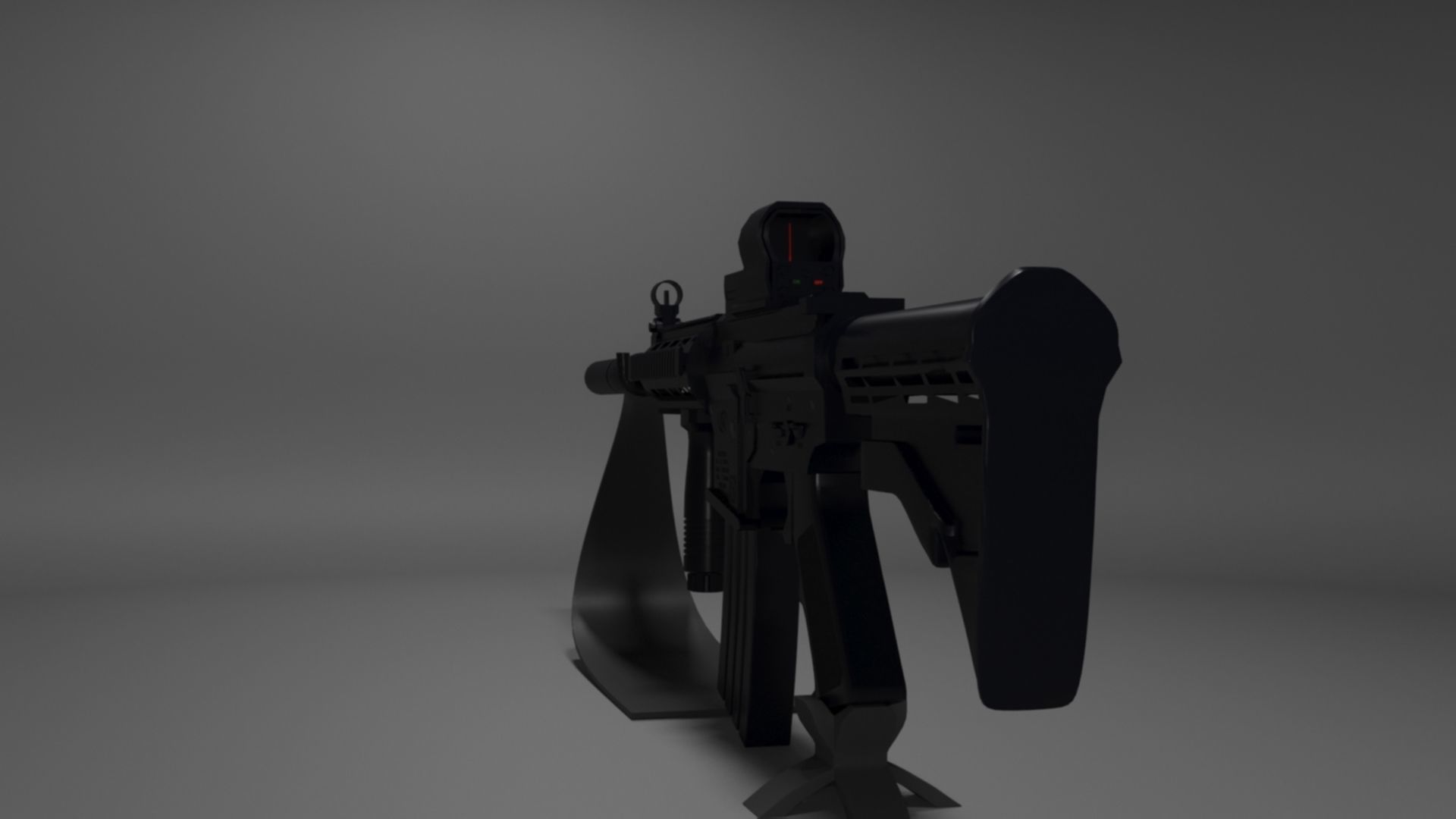 High-Quality M4A1 Assault Rifle 3D Model Low-poly 3D model_25