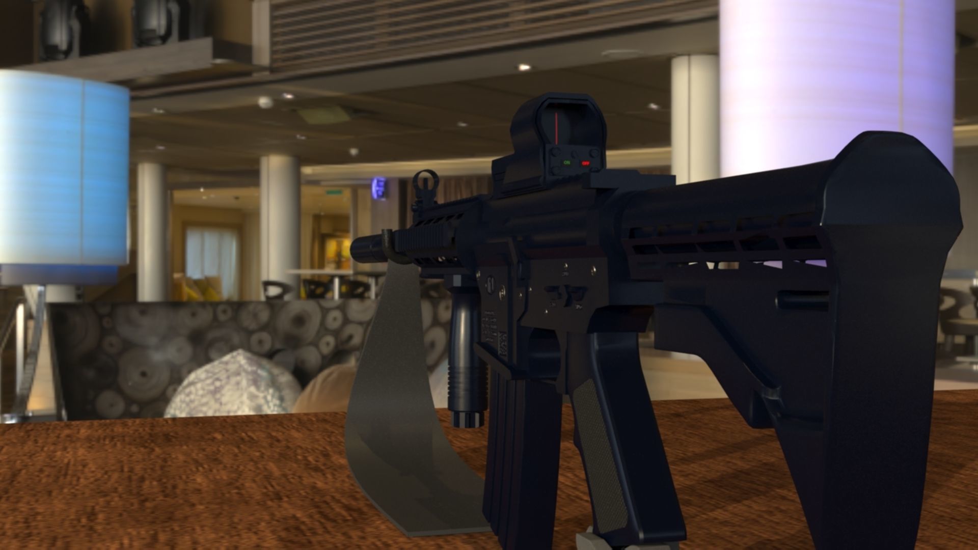 High-Quality M4A1 Assault Rifle 3D Model Low-poly 3D model_37