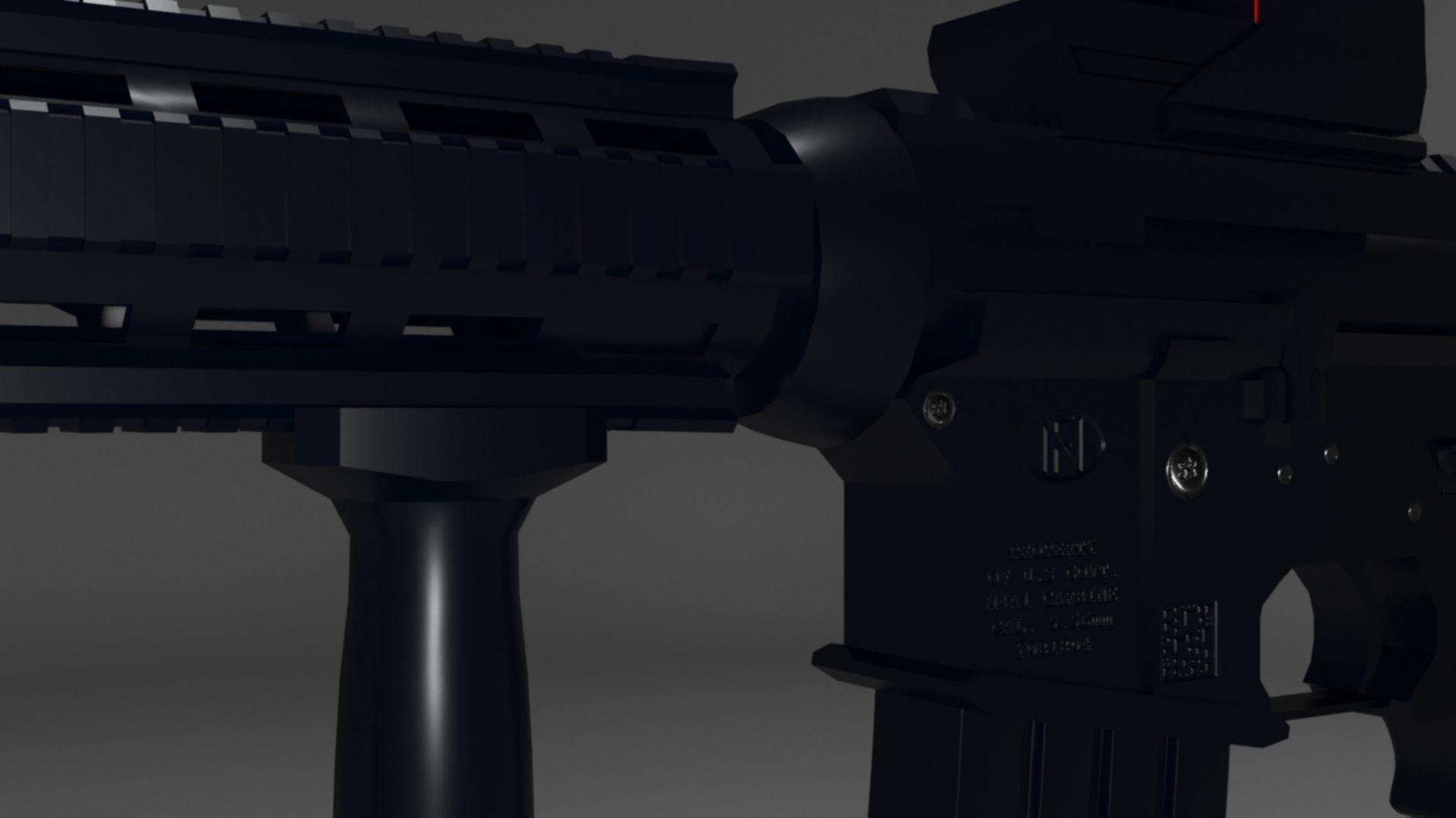 High-Quality M4A1 Assault Rifle 3D Model Low-poly 3D model_26