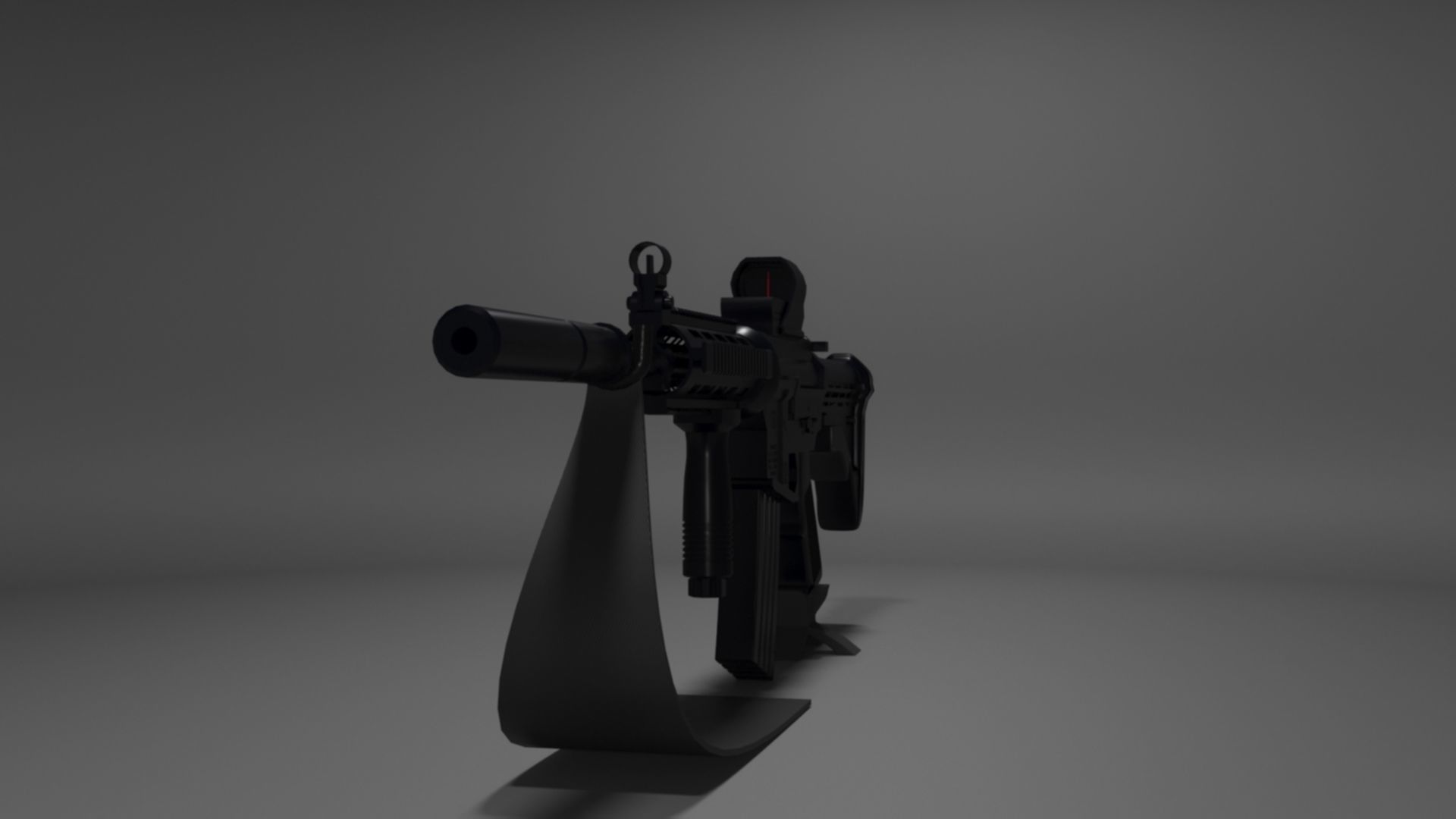 High-Quality M4A1 Assault Rifle 3D Model Low-poly 3D model_16