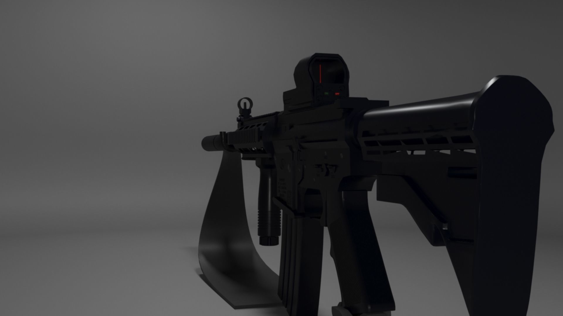 High-Quality M4A1 Assault Rifle 3D Model Low-poly 3D model_27