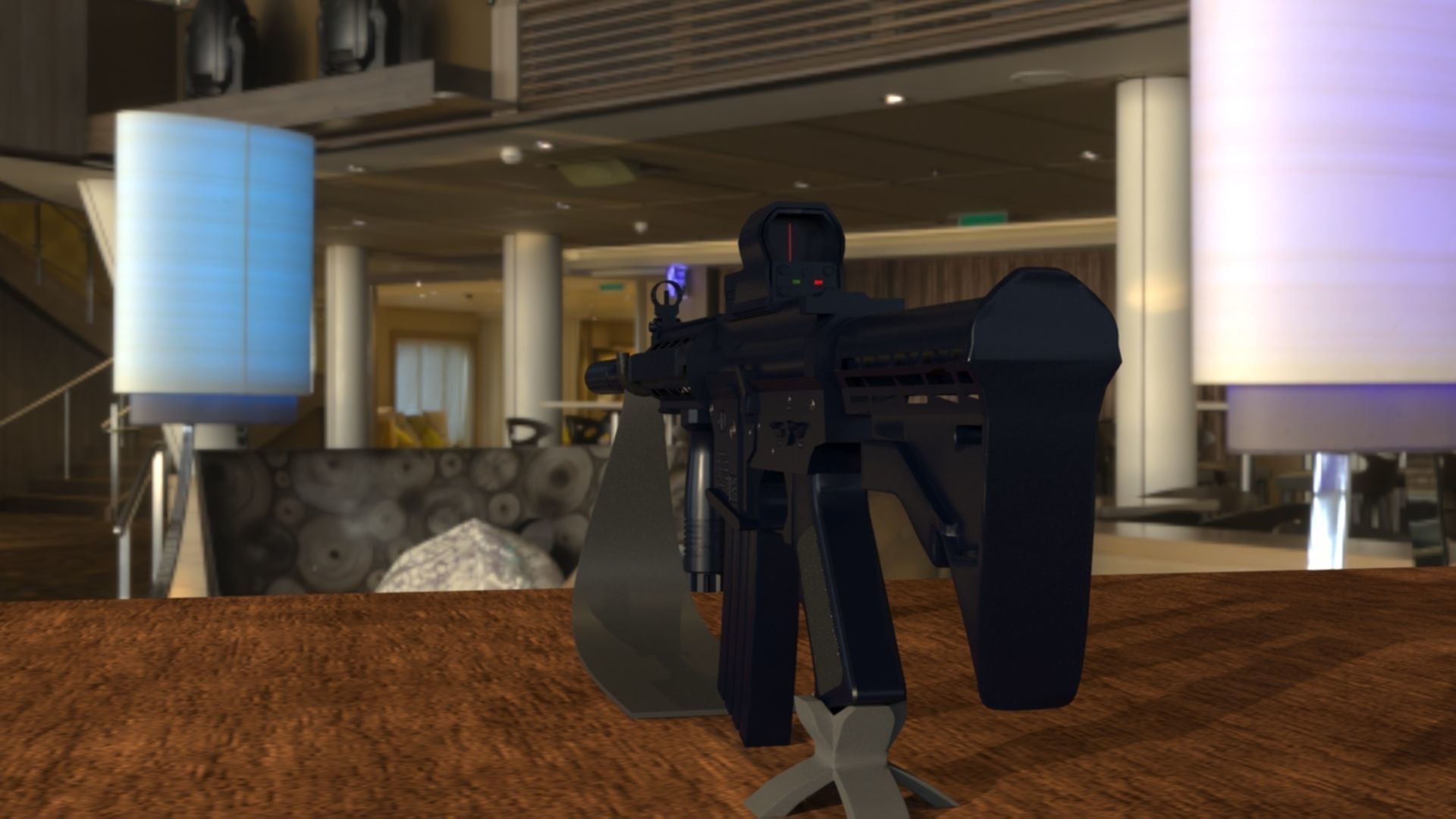 High-Quality M4A1 Assault Rifle 3D Model Low-poly 3D model_43