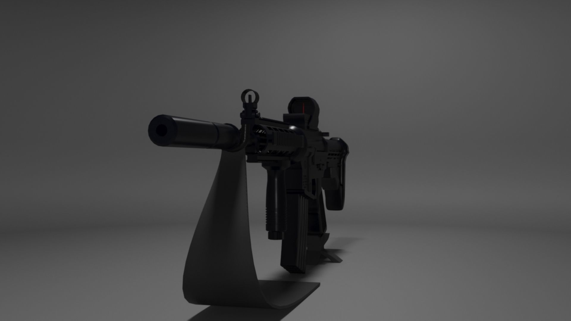 High-Quality M4A1 Assault Rifle 3D Model Low-poly 3D model_13