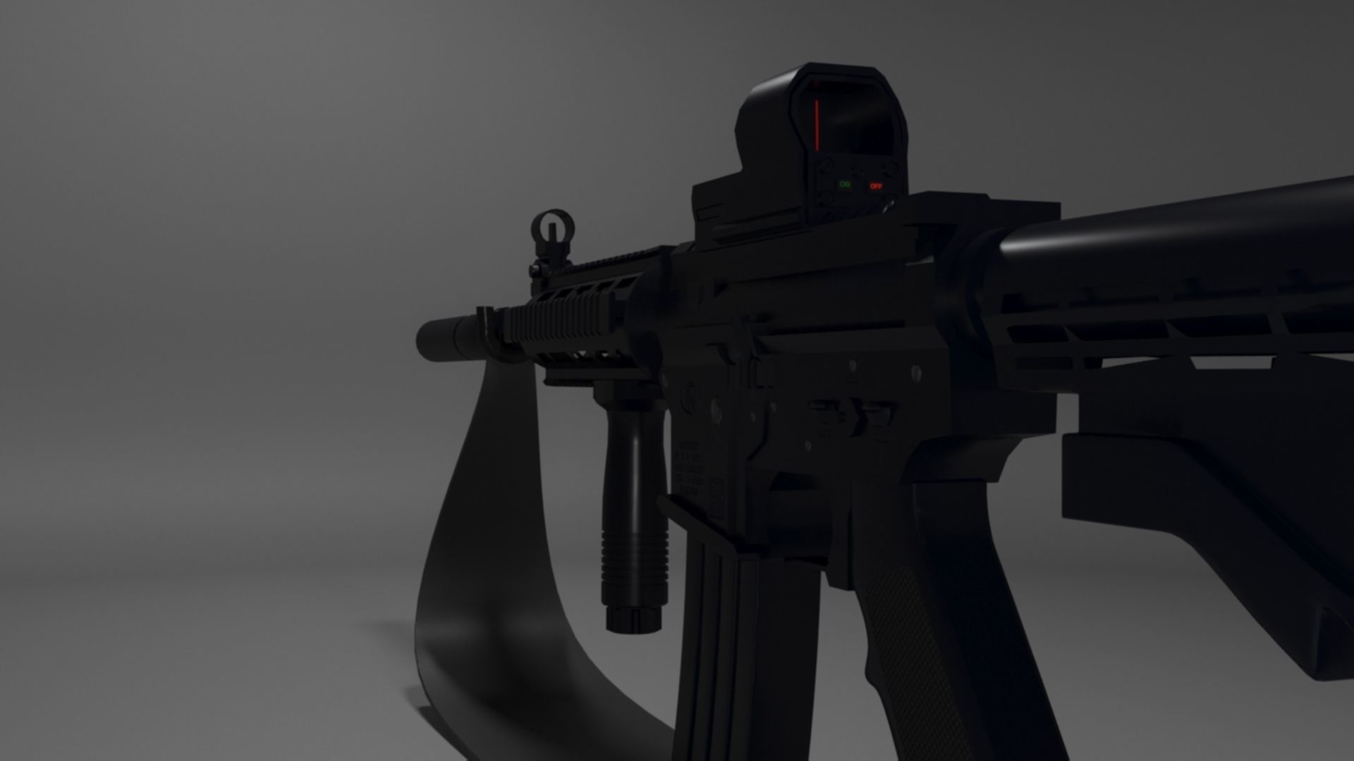 High-Quality M4A1 Assault Rifle 3D Model Low-poly 3D model_21