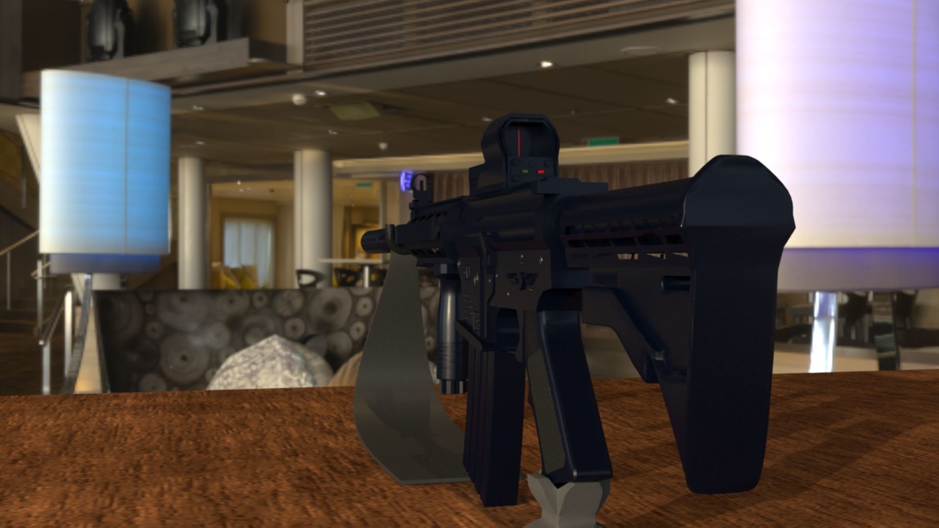 High-Quality M4A1 Assault Rifle 3D Model Low-poly 3D model_39