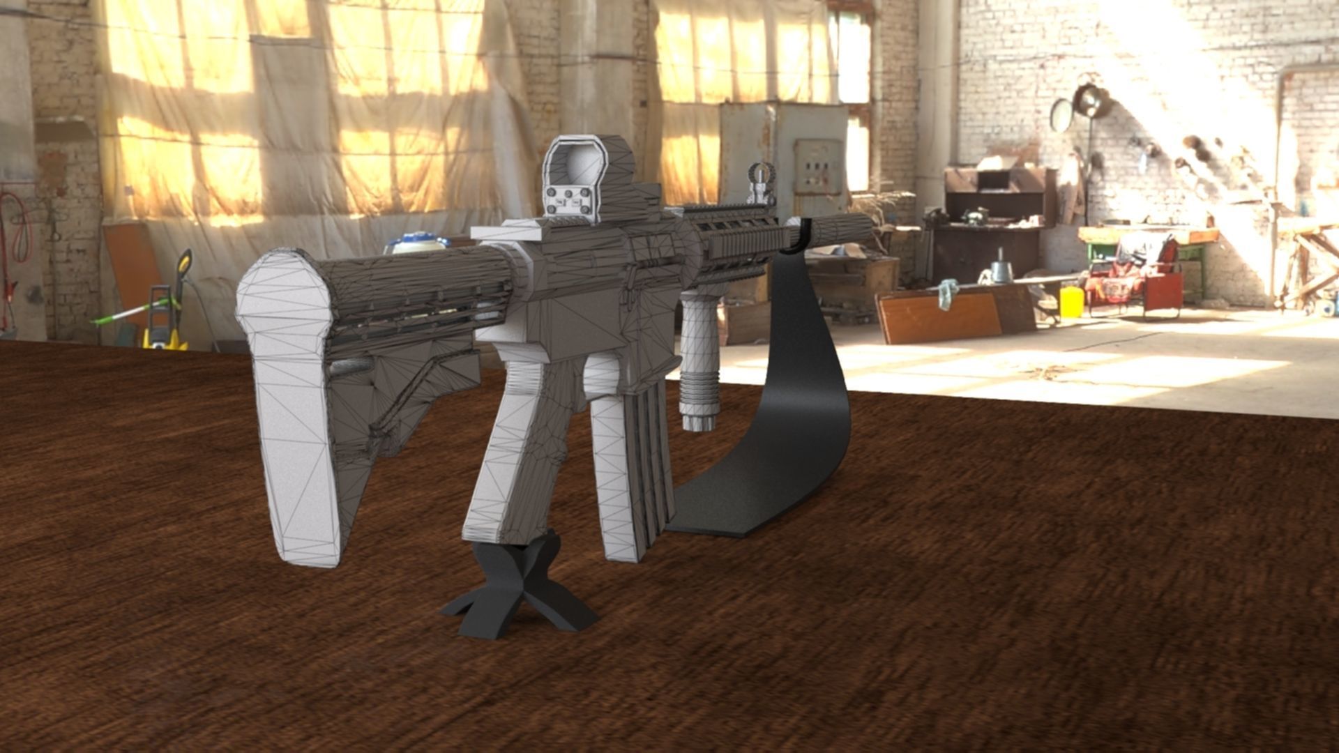 High-Quality M4A1 Assault Rifle 3D Model Low-poly 3D model_46