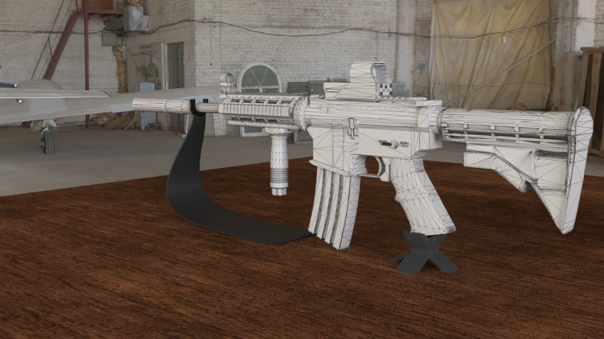 High-Quality M4A1 Assault Rifle 3D Model Low-poly 3D model_55