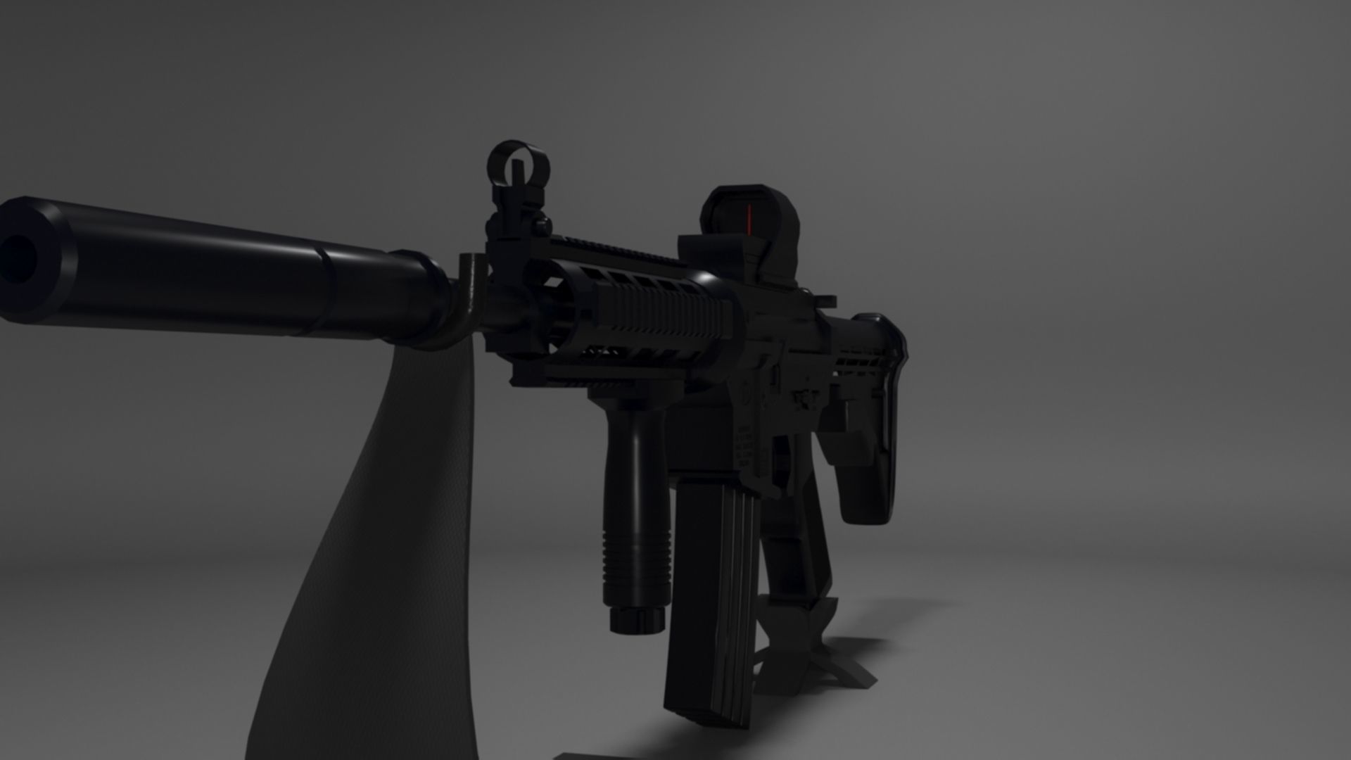 High-Quality M4A1 Assault Rifle 3D Model Low-poly 3D model_18