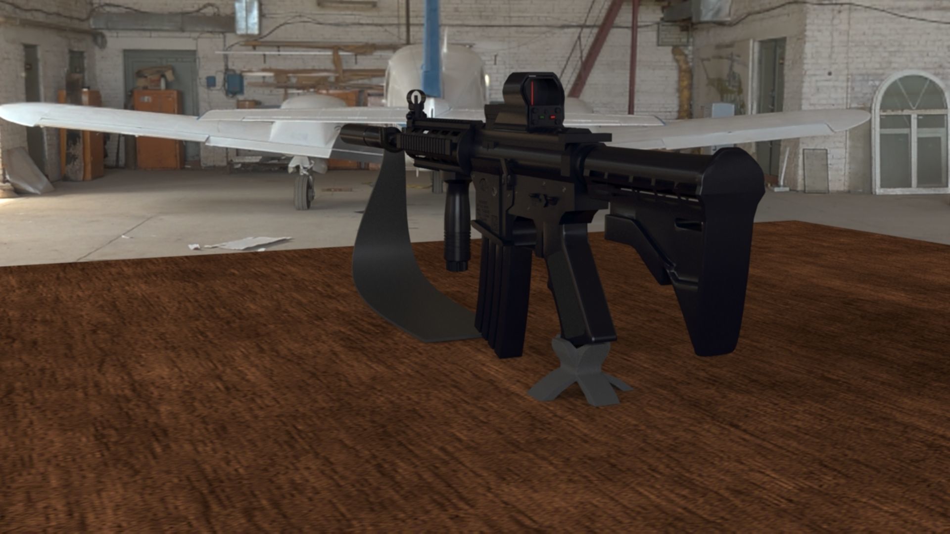 High-Quality M4A1 Assault Rifle 3D Model Low-poly 3D model_7