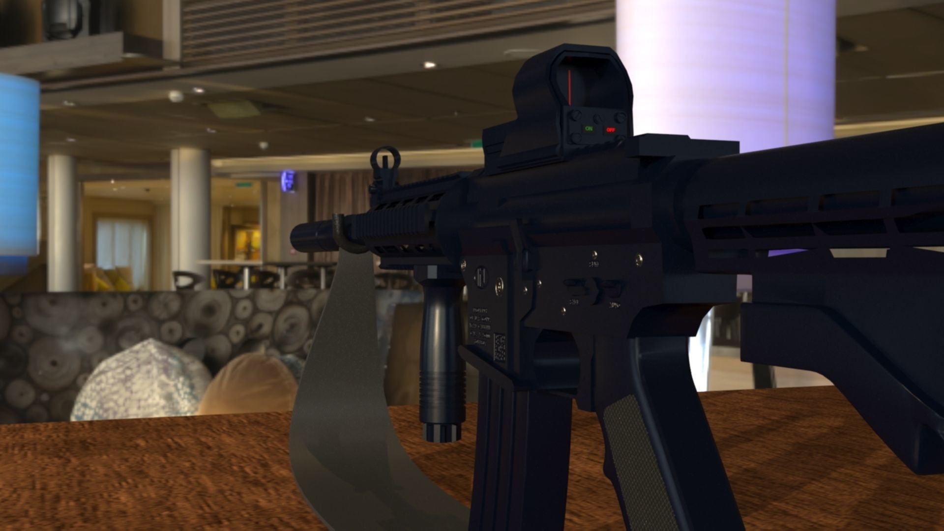 High-Quality M4A1 Assault Rifle 3D Model Low-poly 3D model_36