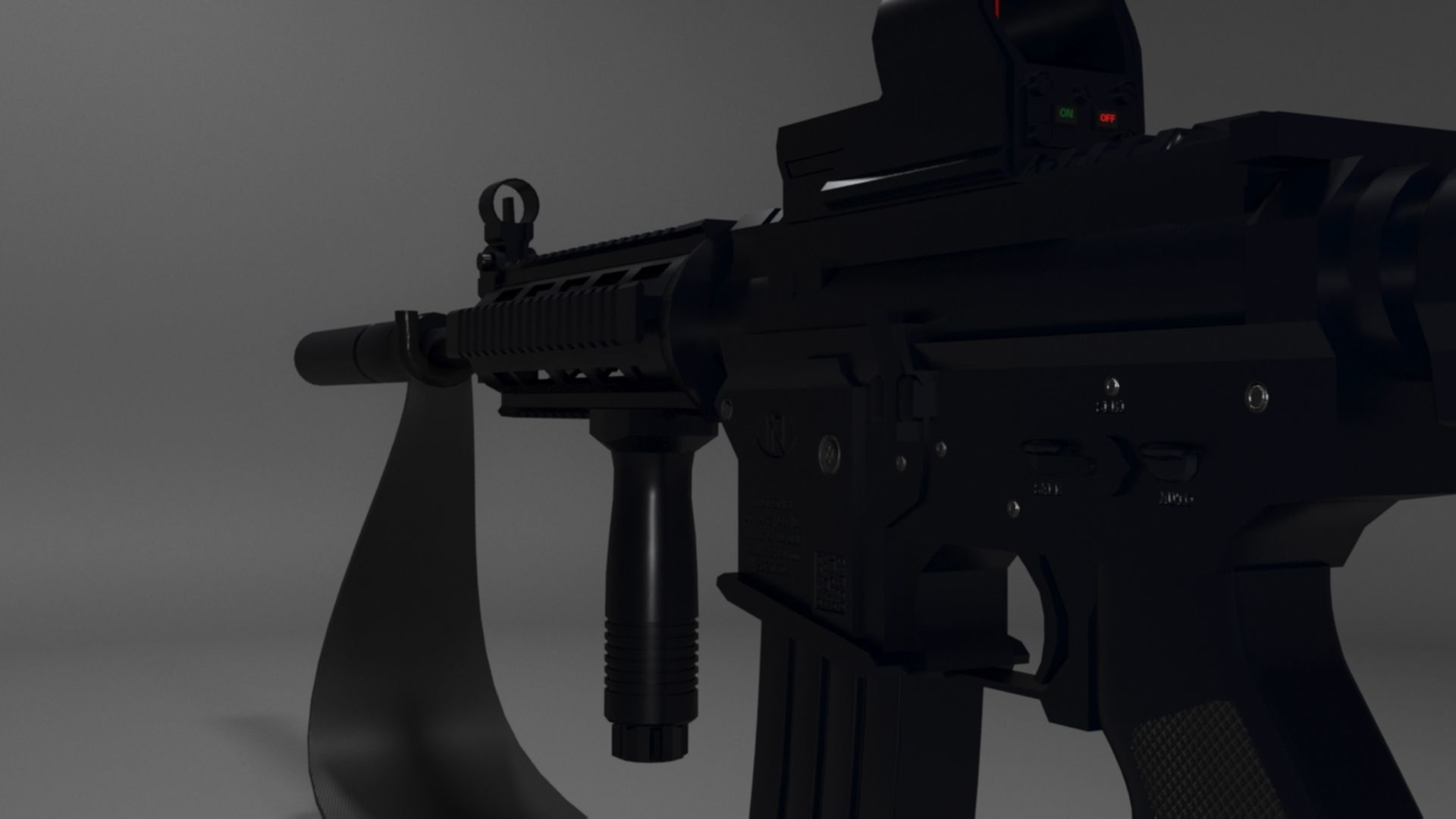 High-Quality M4A1 Assault Rifle 3D Model Low-poly 3D model_20