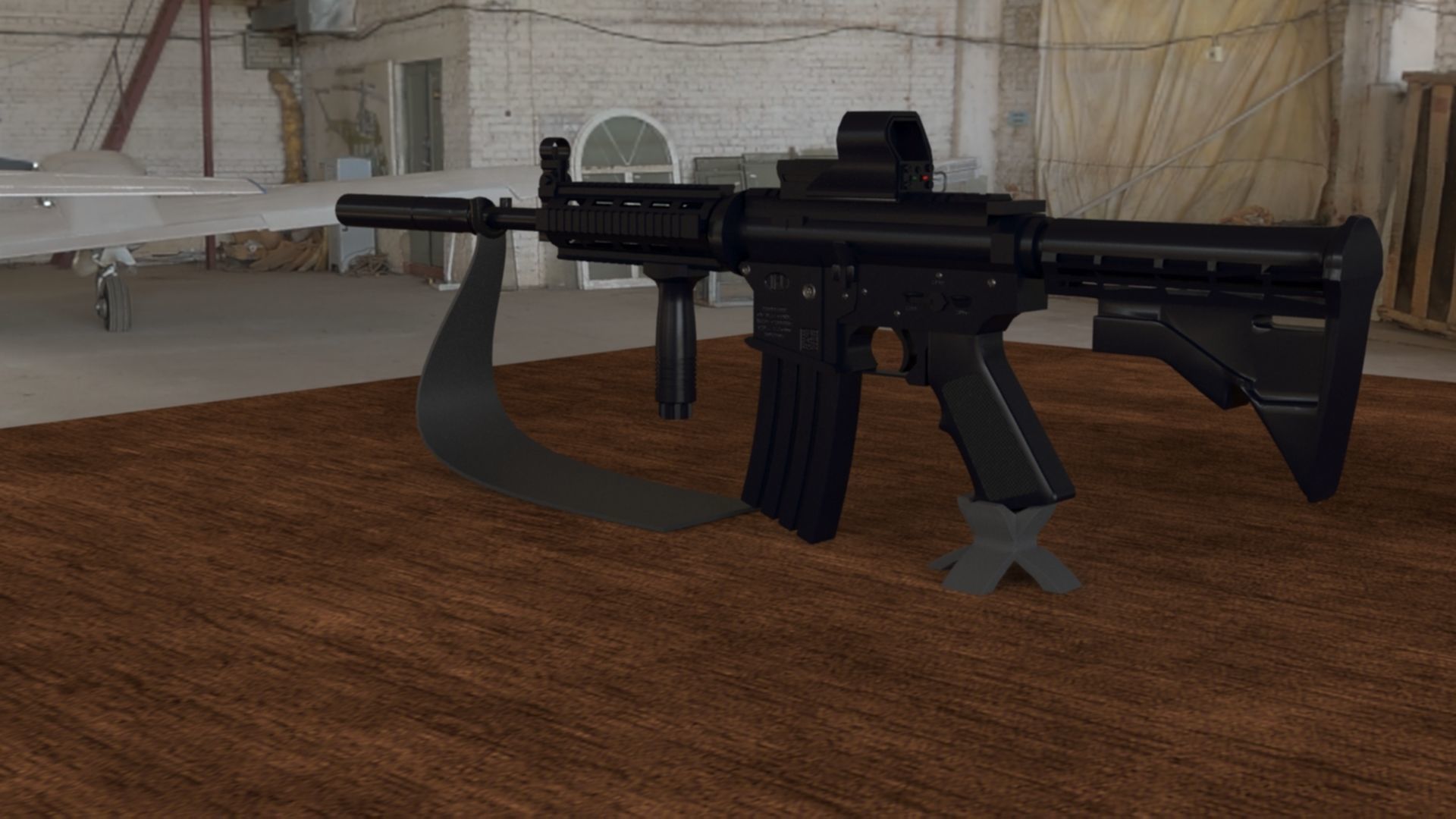 High-Quality M4A1 Assault Rifle 3D Model Low-poly 3D model_19