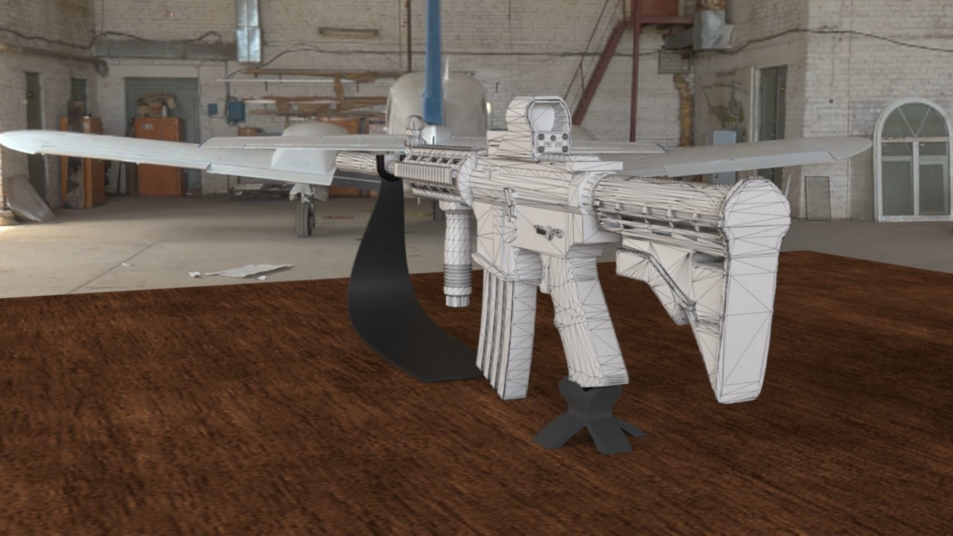 High-Quality M4A1 Assault Rifle 3D Model Low-poly 3D model_48