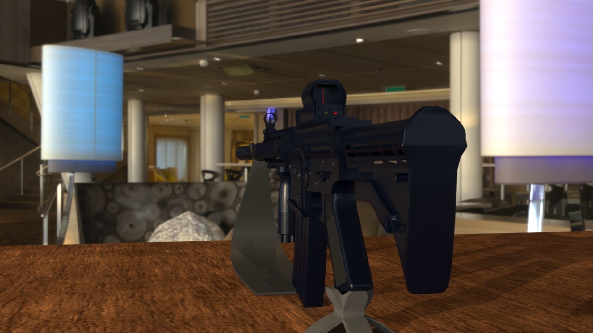 High-Quality M4A1 Assault Rifle 3D Model Low-poly 3D model_40