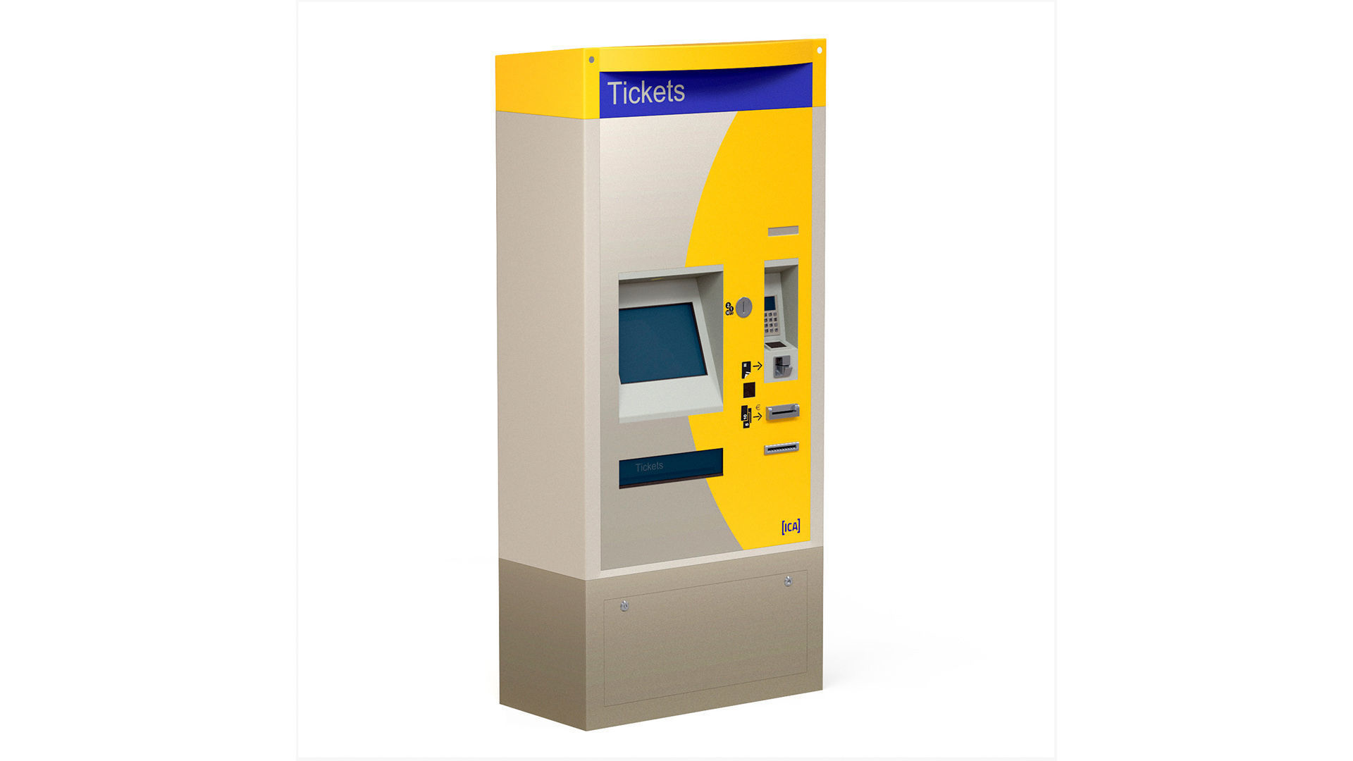  Biletomat ticket validation card payment machine Low-poly 3D model_6