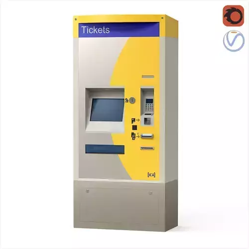  Biletomat ticket validation card payment machine Low-poly 3D model