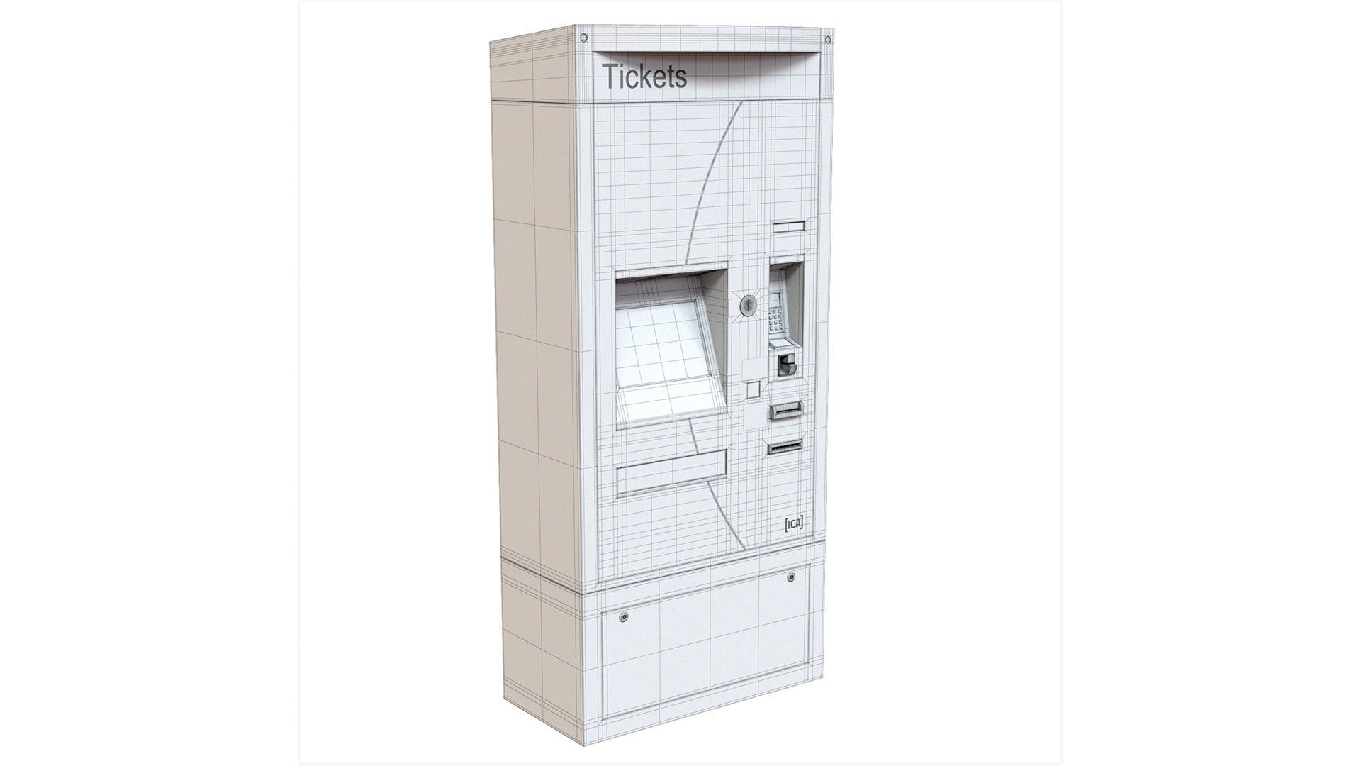  Biletomat ticket validation card payment machine Low-poly 3D model_10