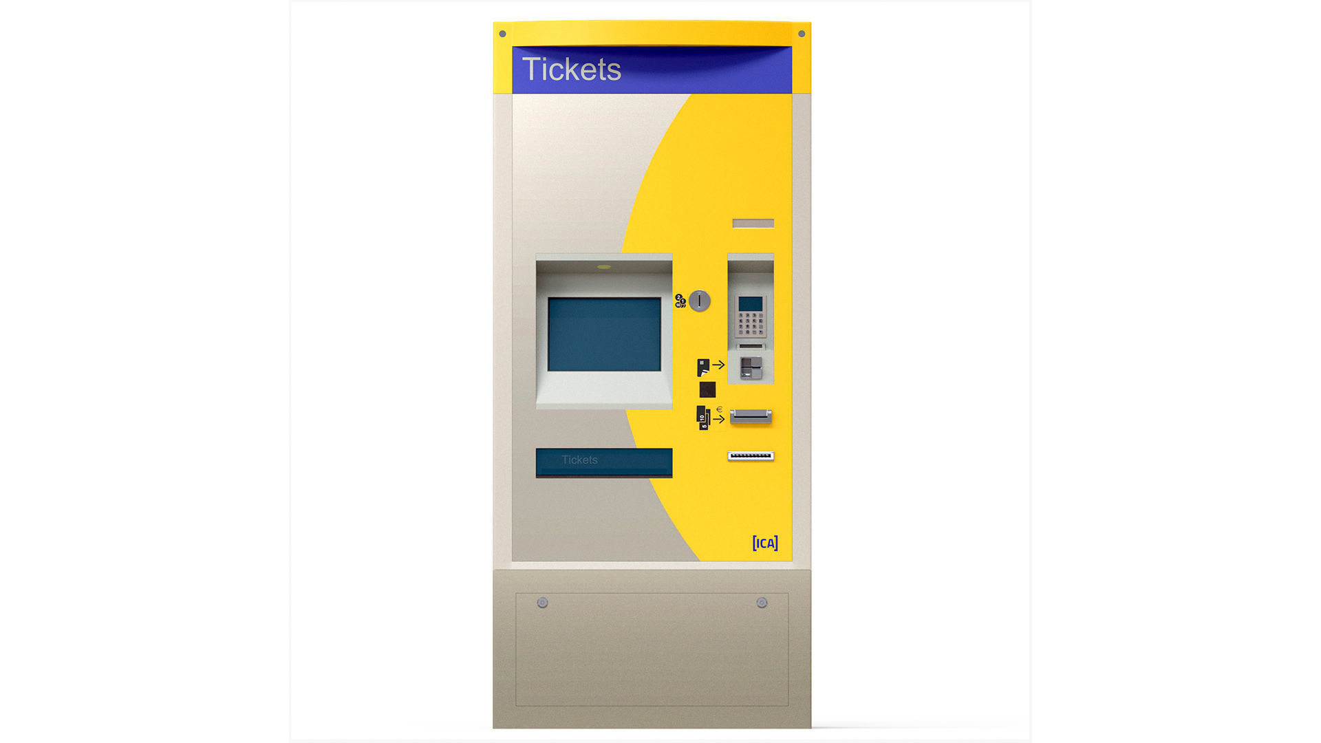  Biletomat ticket validation card payment machine Low-poly 3D model_9
