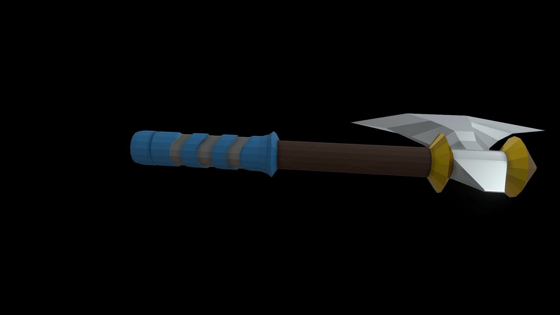 Low Poly Axe Spear Sword Low-poly 3D model_11