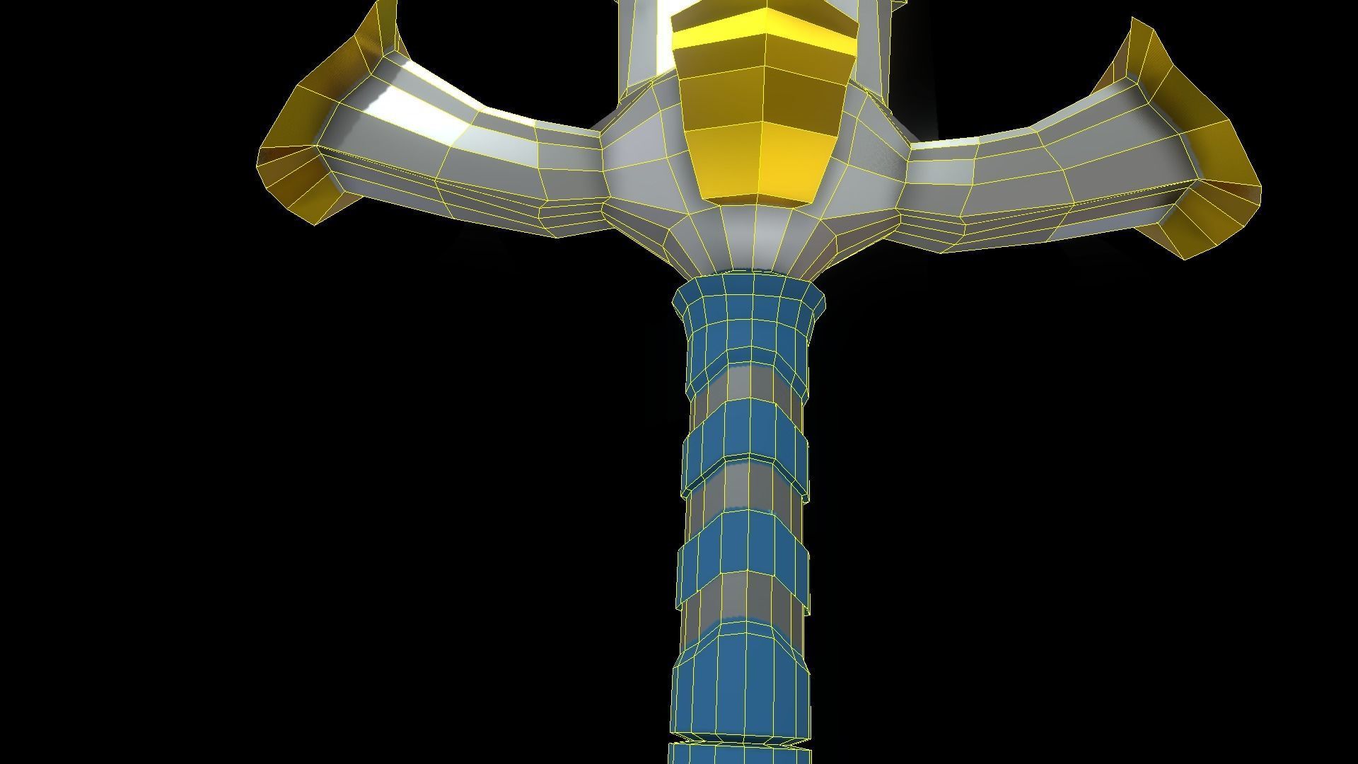 Low Poly Axe Spear Sword Low-poly 3D model_18