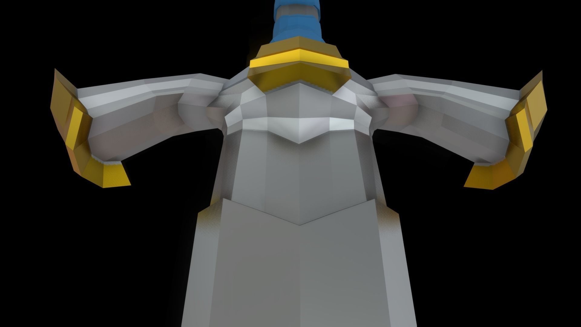 Low Poly Axe Spear Sword Low-poly 3D model_19