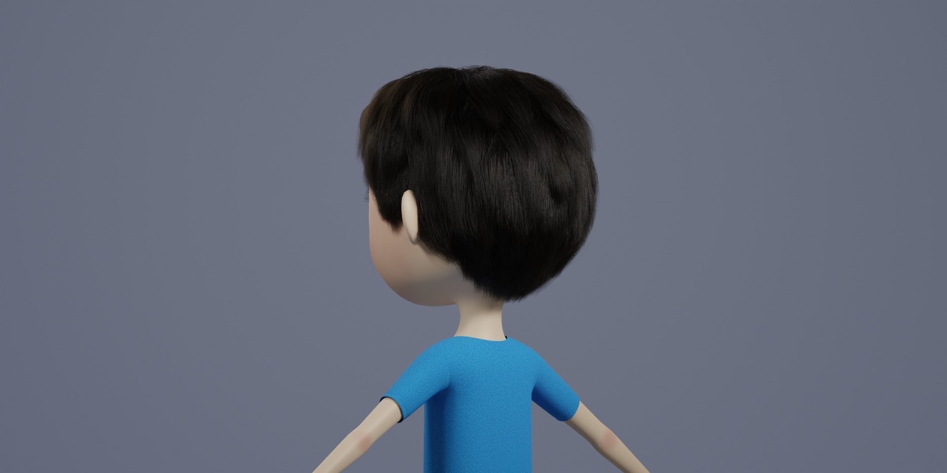 cartoon boy 3D model_7
