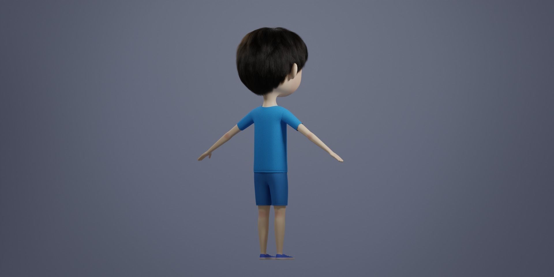 cartoon boy 3D model_13