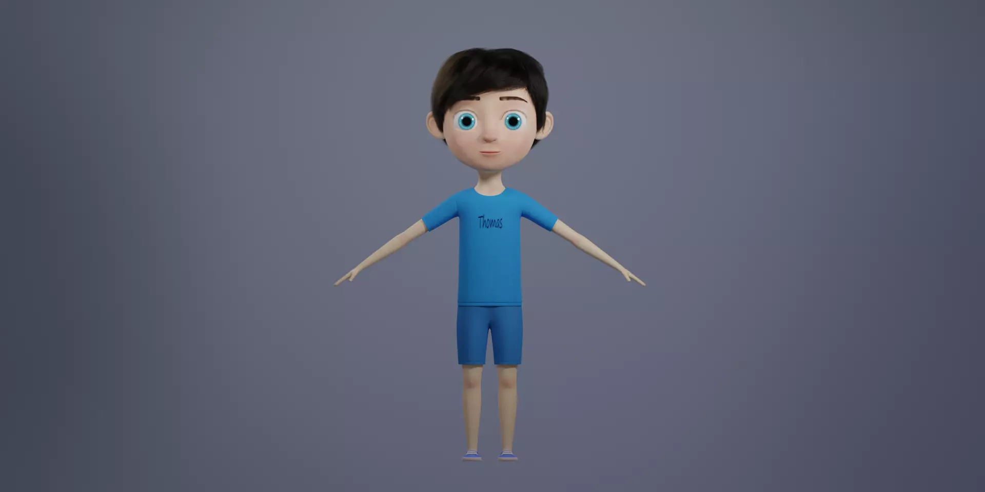cartoon boy 3D model_0