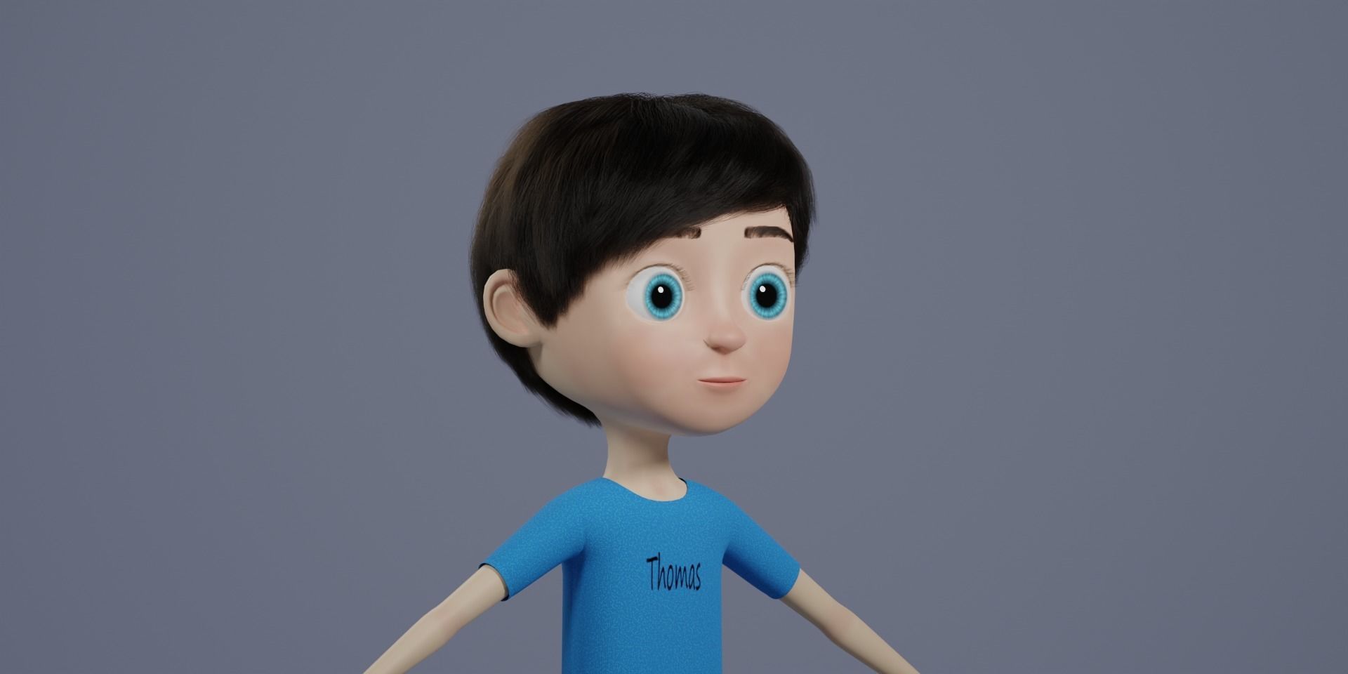 cartoon boy 3D model_3