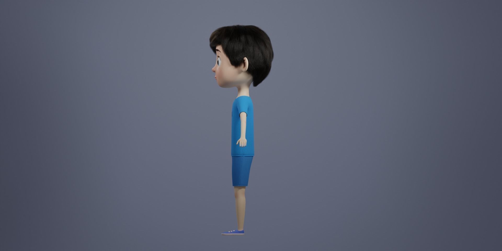 cartoon boy 3D model_11