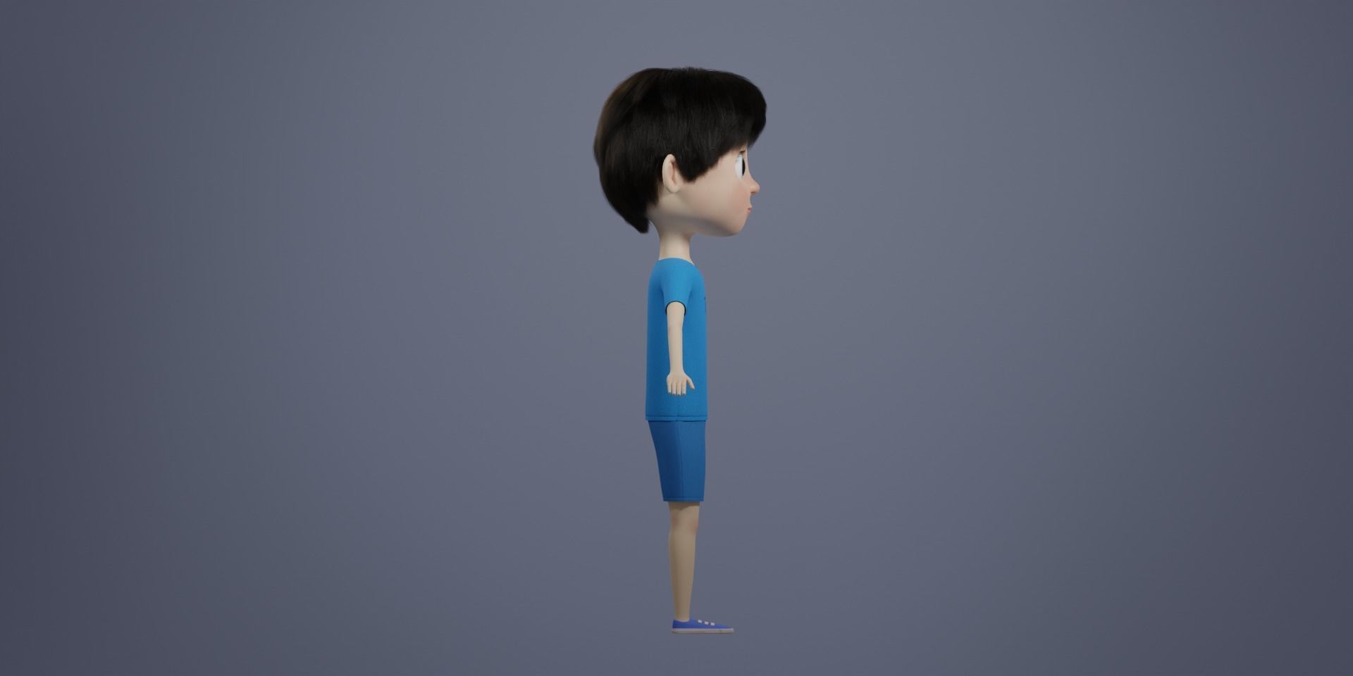 cartoon boy 3D model_12