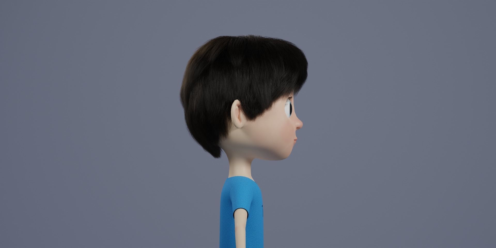 cartoon boy 3D model_5