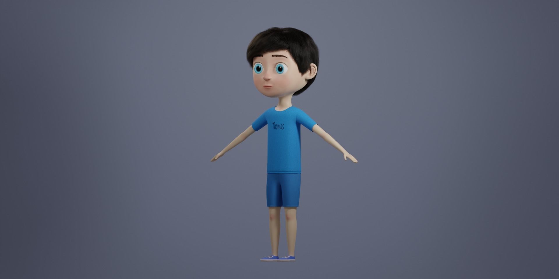 cartoon boy 3D model_9