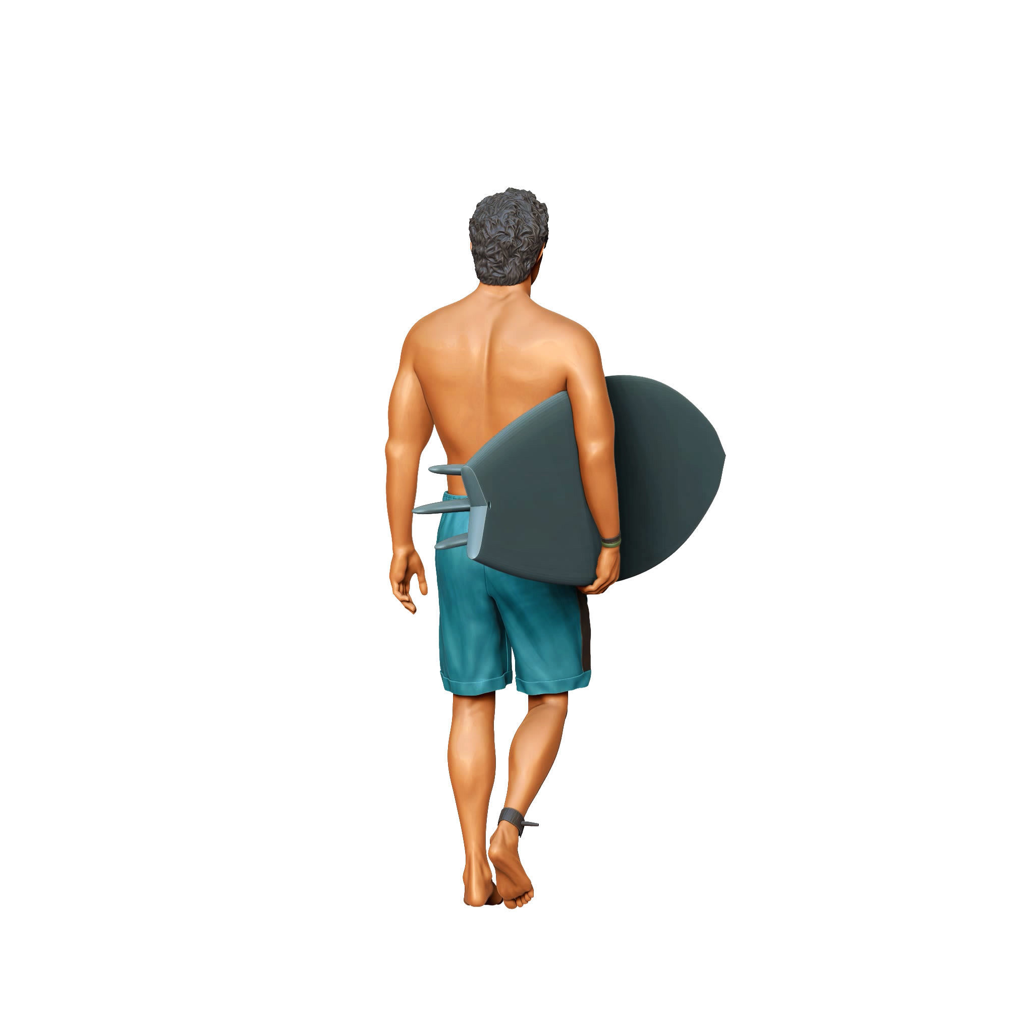 N3 SURFER WITH SURFBOARD IS SURFING 3D print model_3