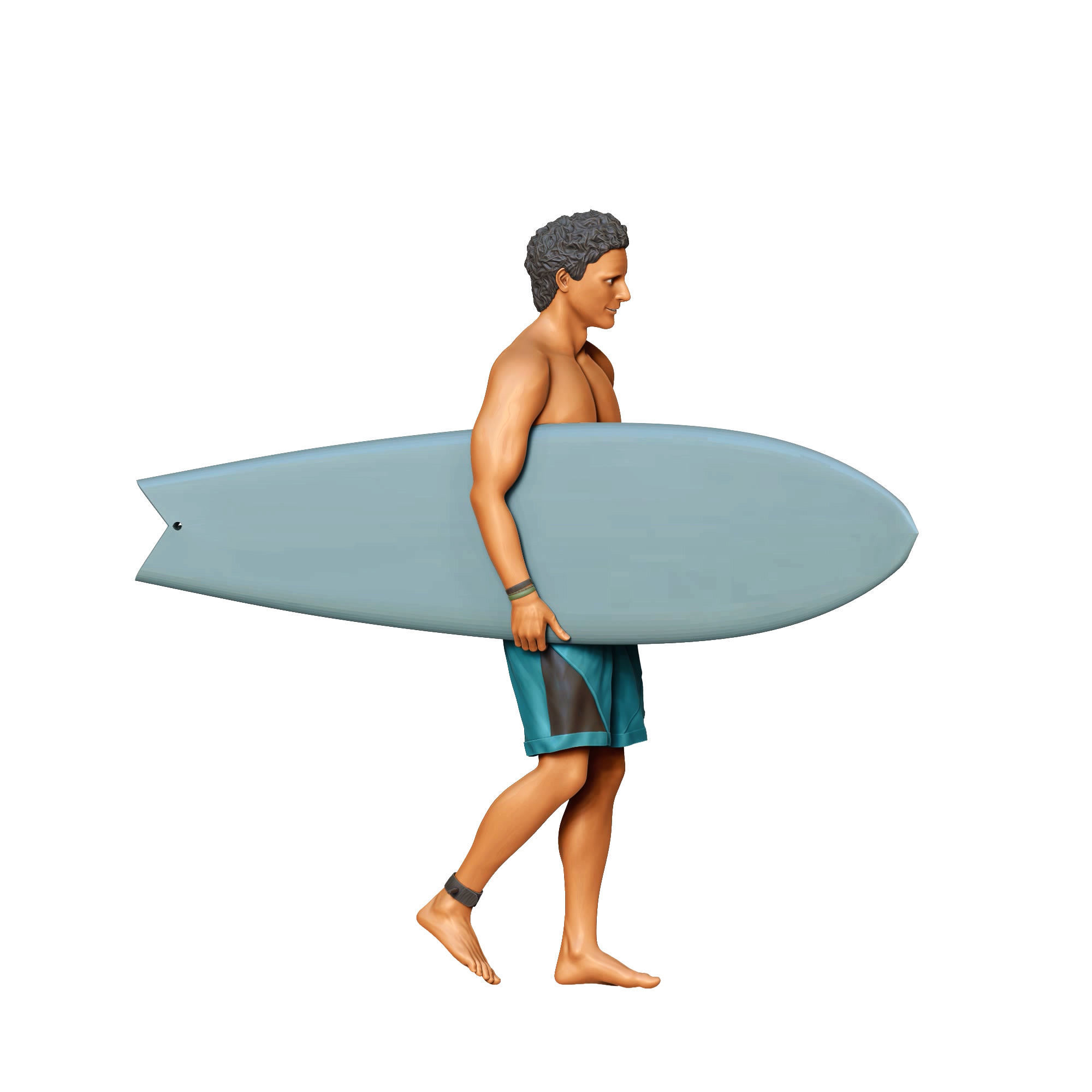 N3 SURFER WITH SURFBOARD IS SURFING 3D print model_30