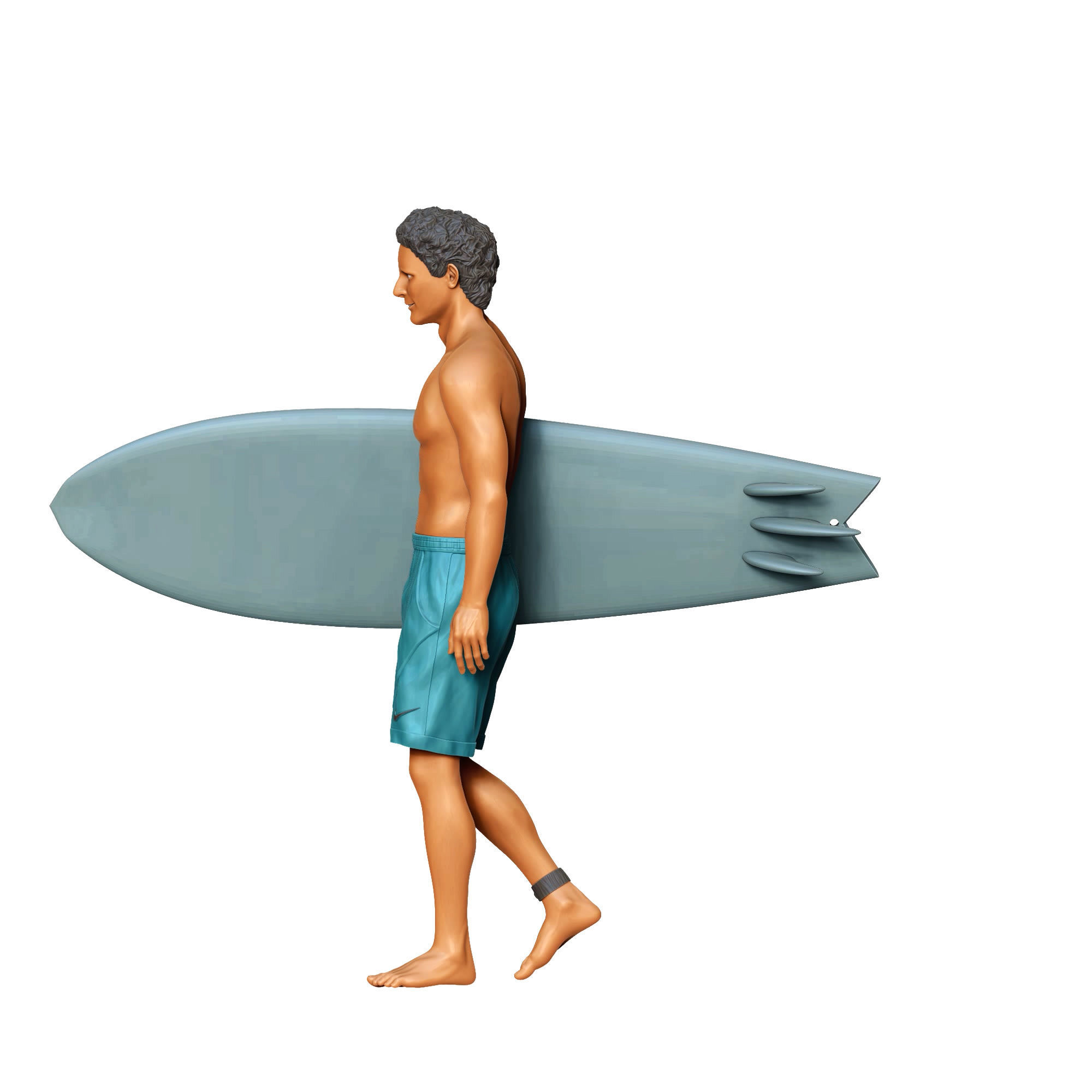 N3 SURFER WITH SURFBOARD IS SURFING 3D print model_14
