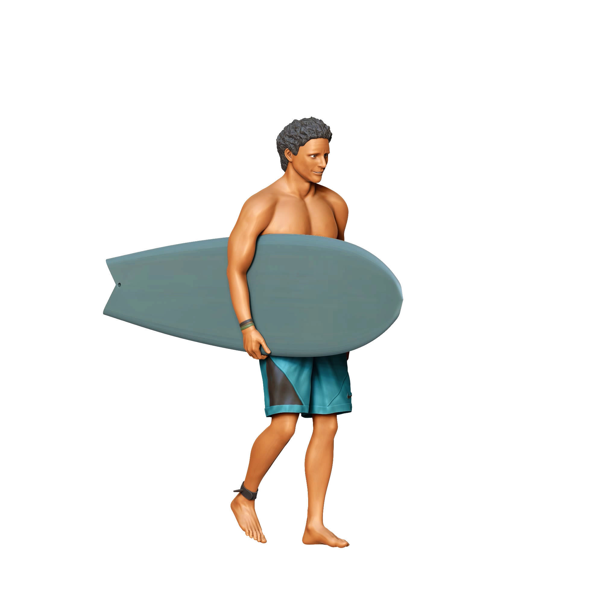 N3 SURFER WITH SURFBOARD IS SURFING 3D print model_27