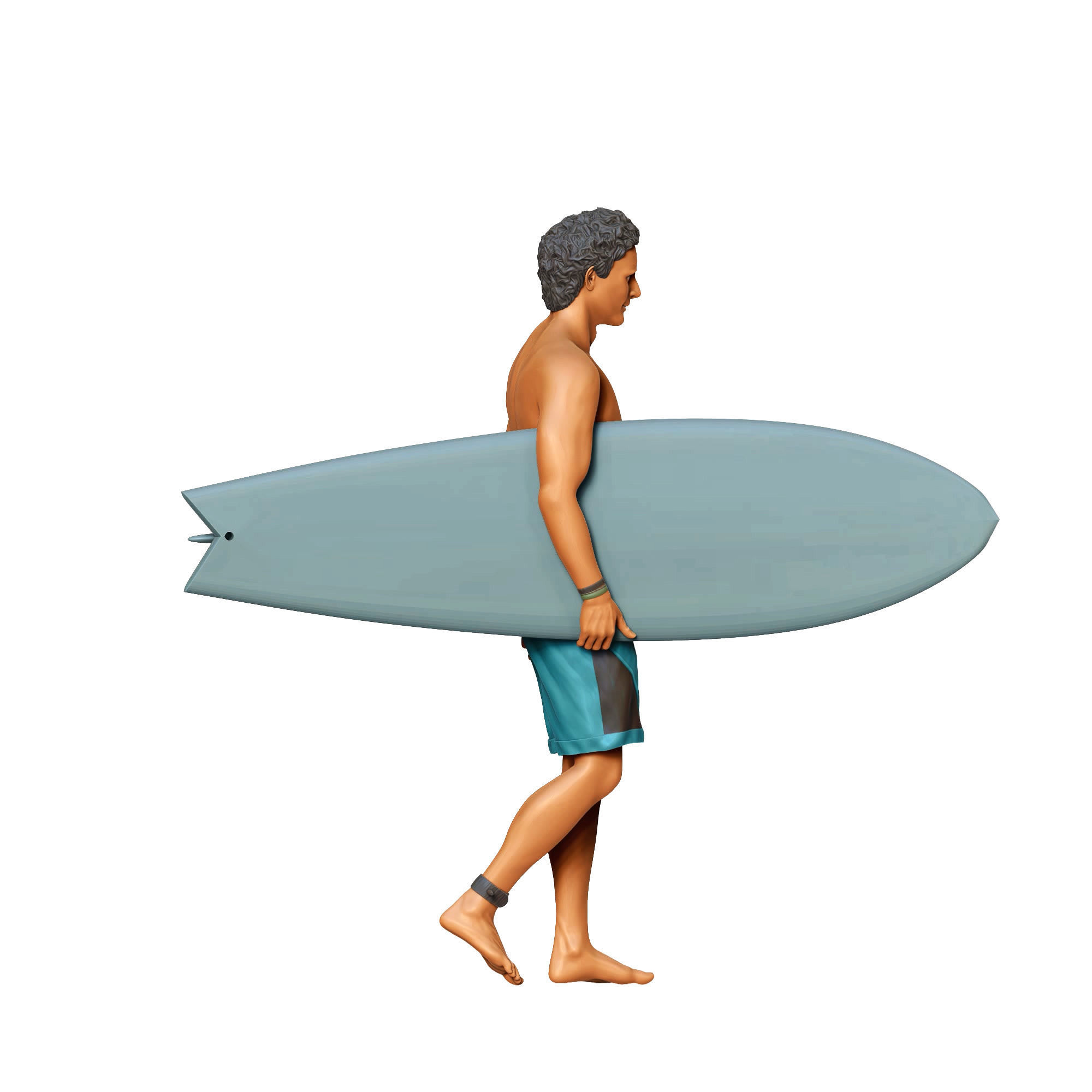 N3 SURFER WITH SURFBOARD IS SURFING 3D print model_33